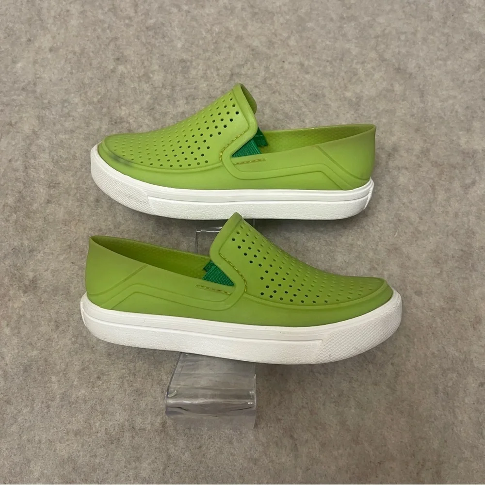 CROCS Citilane Roka Slip On Water Boat Shoe Sneakers Lime Green Kids Size 11C